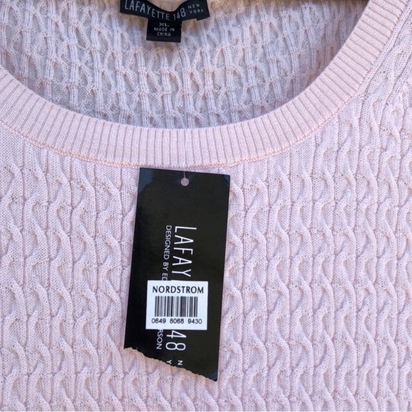 Lafayette 148 Knit Light Pink Sweater Top NWT Size XL - Picture 3 of 5